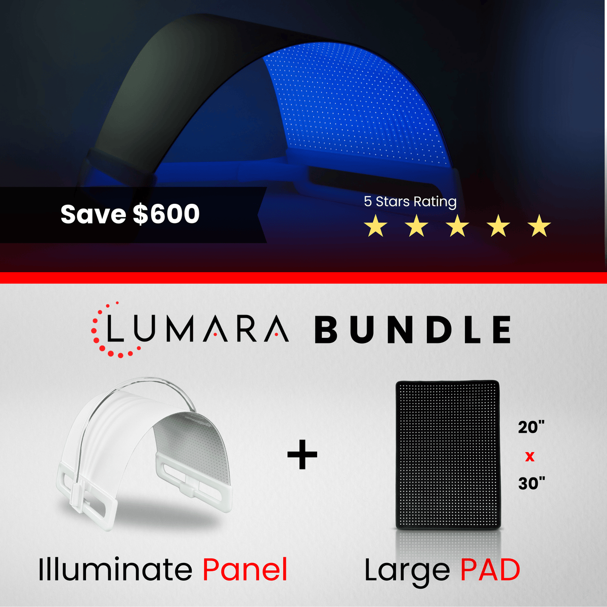 Lumara Illuminate Blue V1 panel and Large Pad bundle