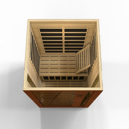 Dynamic Canadian Hemlock Sauna Backrest top view inside compatible Dynamic sauna