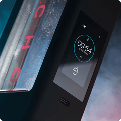 Echo Flask touchscreen showing the cycle timer