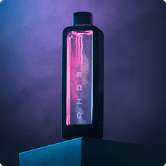 Echo Flask hydrogen water bottle on a pedestal