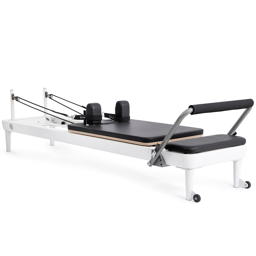 Elina Pilates Nubium aluminum reformer, angled view