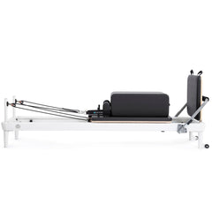Elina Pilates Nubium reformer in black with box and jump board installed