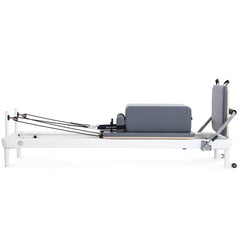 Elina Pilates Nubium reformer in gray with box and jump board installed
