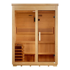Golden Designs Arlberg Flat Roof 3 Person Outdoor Traditional Sauna main view