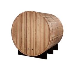 Golden Designs Arosa 4 Person Outdoor Barrel Traditional Sauna front view