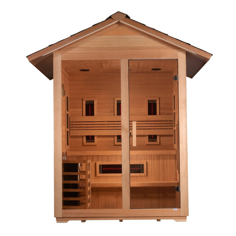Golden Designs Carinthia 3 Person Outdoor Hybrid Sauna front