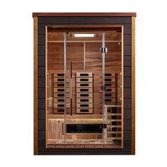 Golden Designs Nora 2 Person Modern Outdoor Hybrid Sauna front view