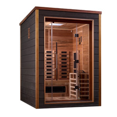 Golden Designs Nora 2 Person Modern Outdoor Hybrid Sauna left angle