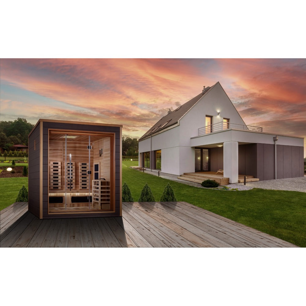 Golden Designs Visby 3 Person Modern Outdoor Hybrid Sauna outdoor lifestyle