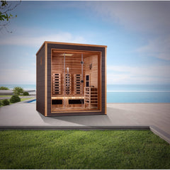 Golden Designs Visby 3 Person Modern Outdoor Hybrid Sauna product main