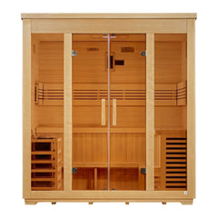 Golden Designs Vorarlberg Flat Roof 5 Person Outdoor Traditional Sauna main view