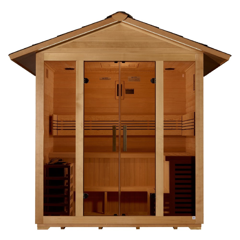 Golden Designs Vorarlberg traditional outdoor sauna