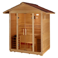 Golden Designs Vorarlberg 5 Person Outdoor Traditional Sauna roof detail