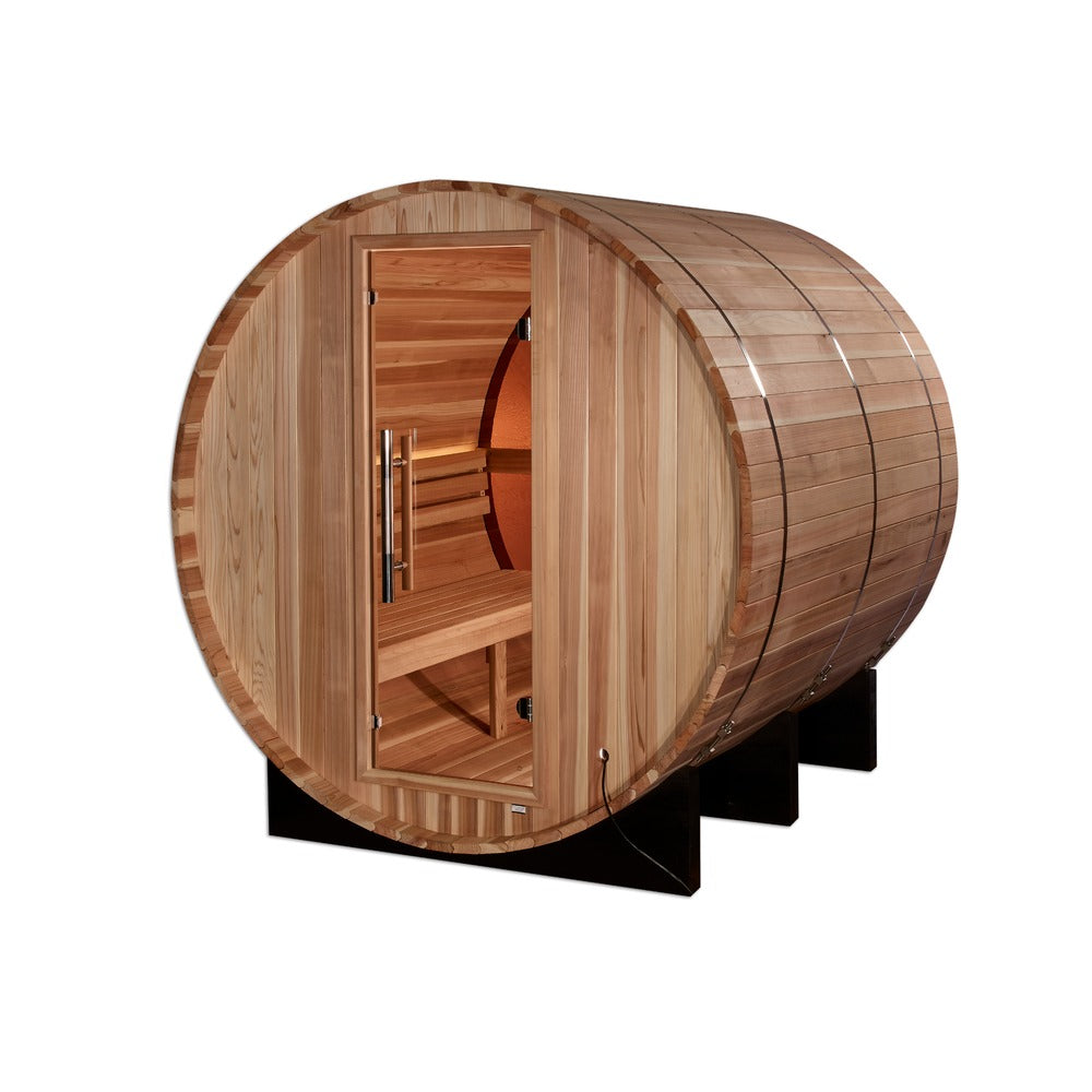 Golden Designs Zurich 4 Person Outdoor Barrel Traditional Sauna isolated product view