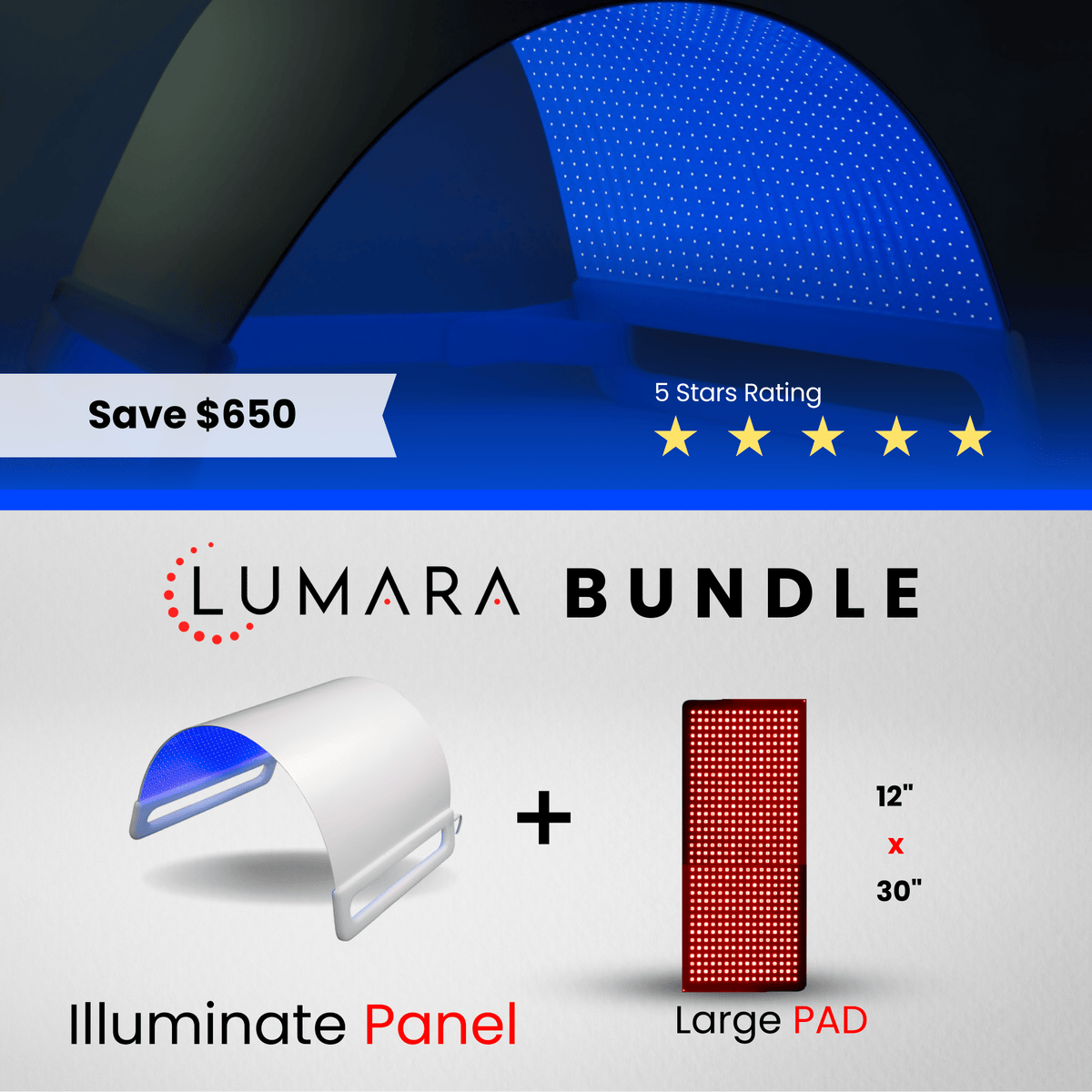 Lumara Illuminate Blue V1 panel and Large Pad bundle