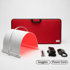 Lumara Illuminate Red V2 with carrying case, protective goggles, power adapter and wired controller