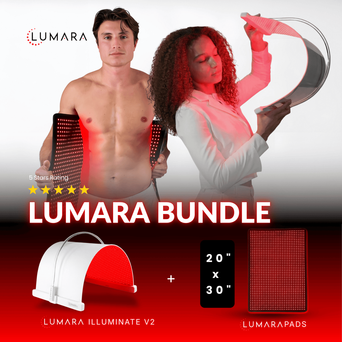 Lumara Illuminate Red V2 panel and Large Pad bundle