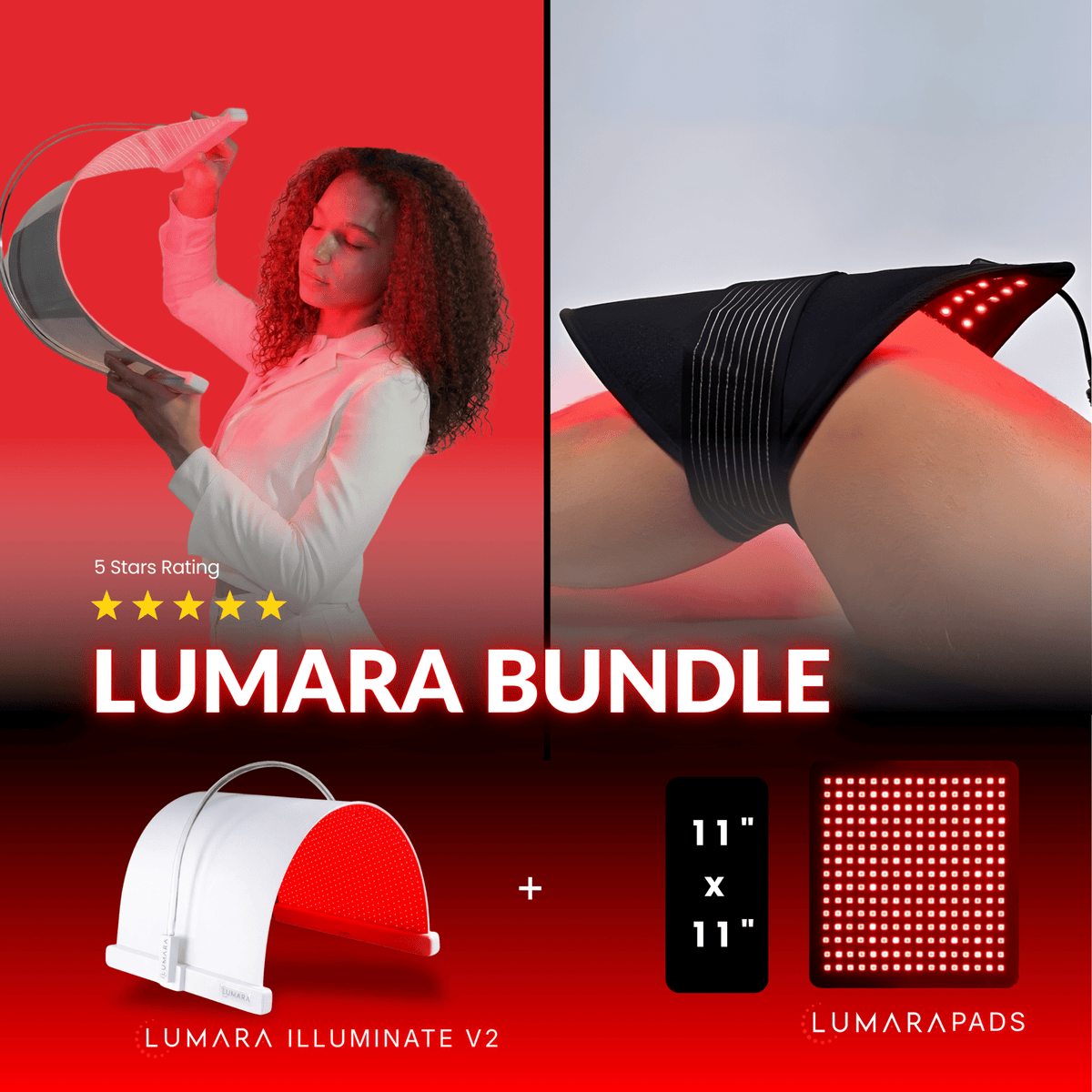 Lumara Illuminate Red V2 panel and Small Pad bundle