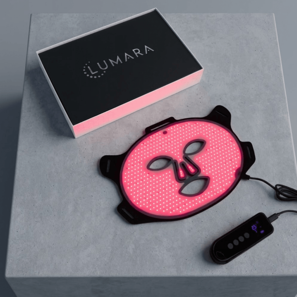 Lumara VISO mask with power controller and product box