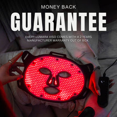 Lumara VISO mask and controller with money back guarantee message