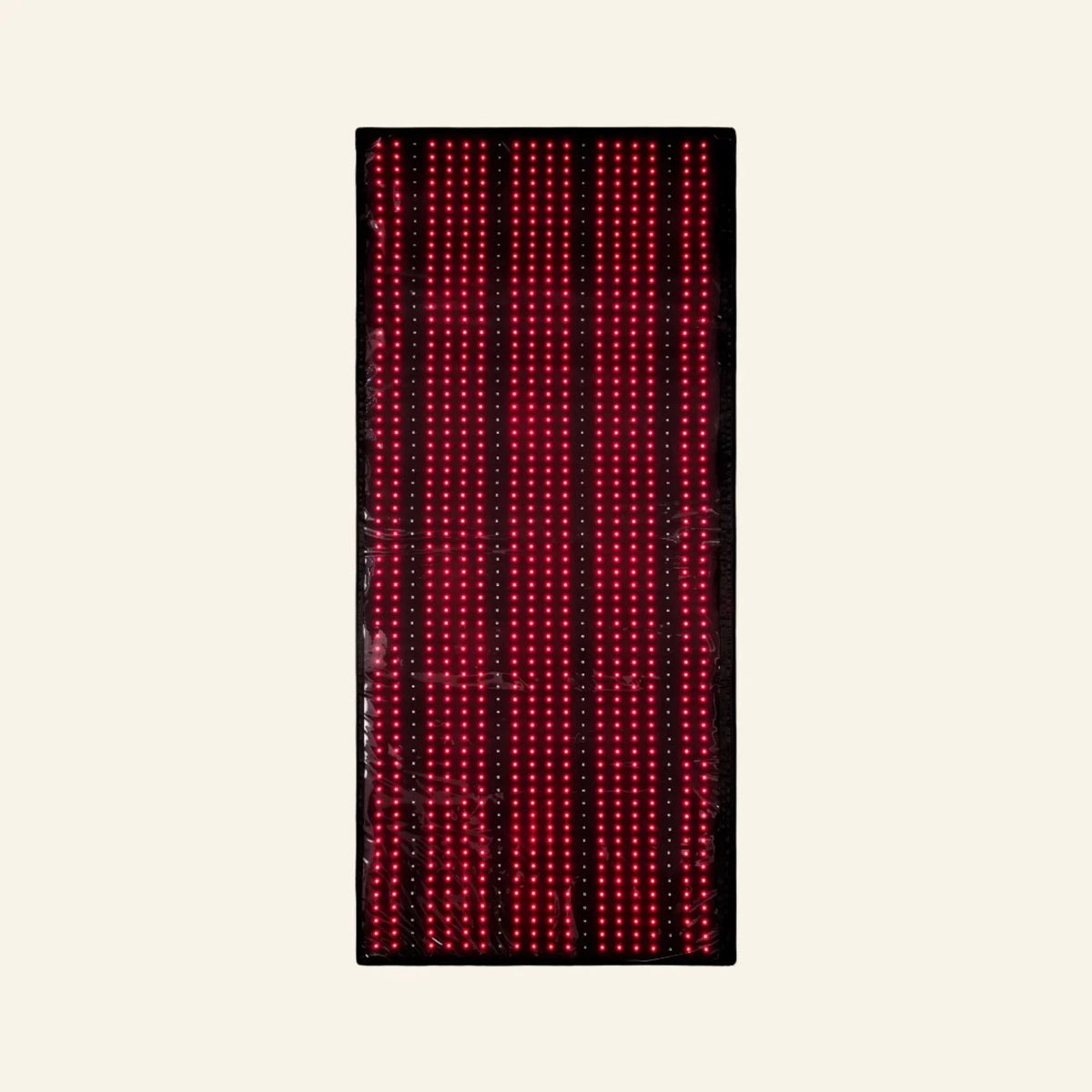 Nicebeam full body red light therapy mat illuminated on a clear background