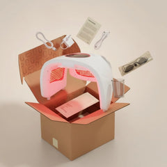 Nicebeam laser light therapy lamp kit with goggles, adapter, manual and measuring cup