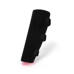 Back view of the Nicebeam Leg Wrap Pro neoprene wrap with adjustable straps and red glow