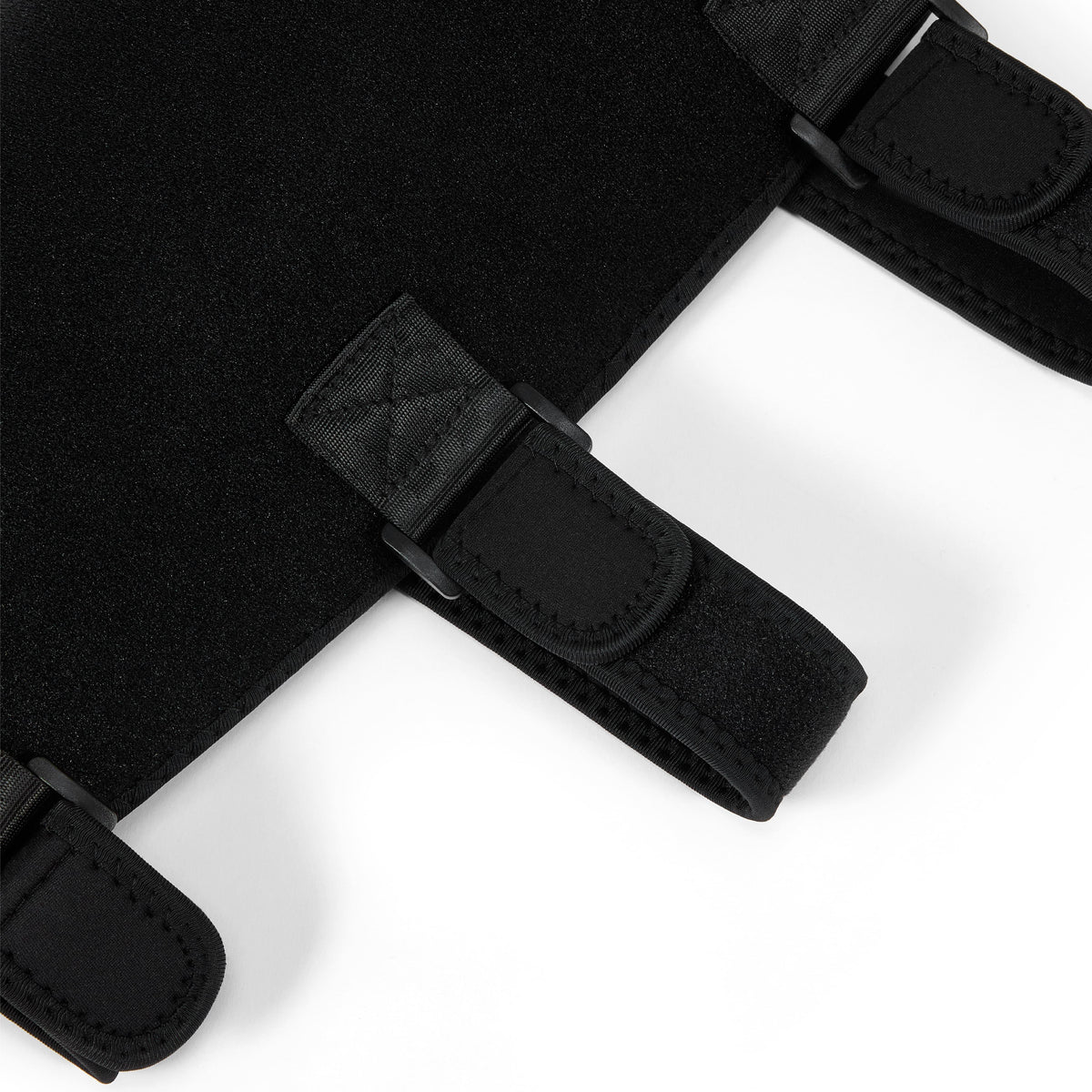 Close view of the Nicebeam Leg Wrap Pro neoprene surface and adjustable hook and loop straps