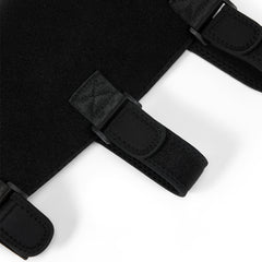 Close view of the Nicebeam Leg Wrap Pro neoprene surface and adjustable hook and loop straps