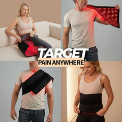 Nicebeam Ultra Pad positioned on the lower back, shoulder, thigh and abdomen