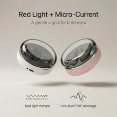Nicebeam Red Light Therapy Eye Pods graphic for red light plus micro-current modes