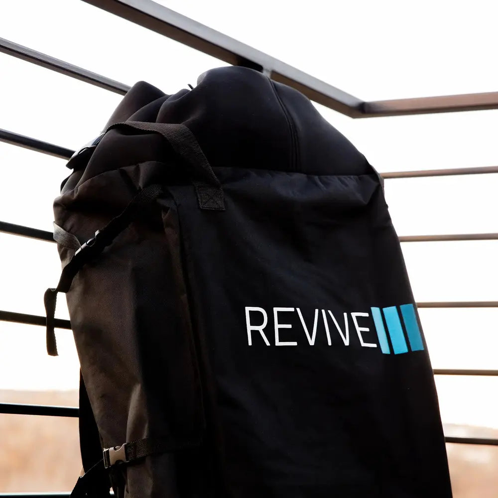 Revive Inflatable Plunge packed with pump and accessories for storage