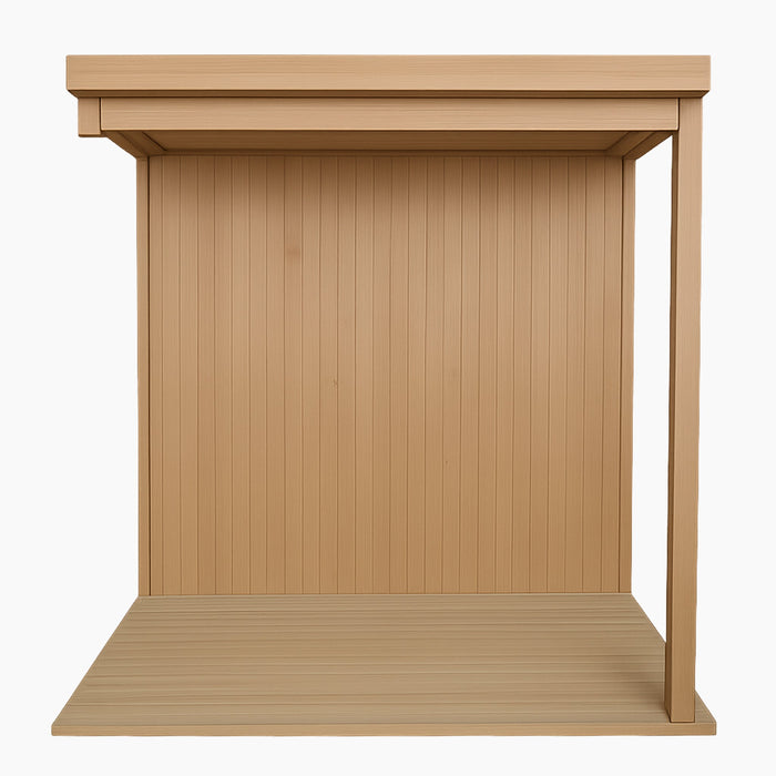 4 Person Traditional Sauna with Covered Deck Extension