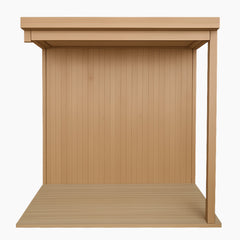 4 Person Traditional Sauna with Covered Deck Extension