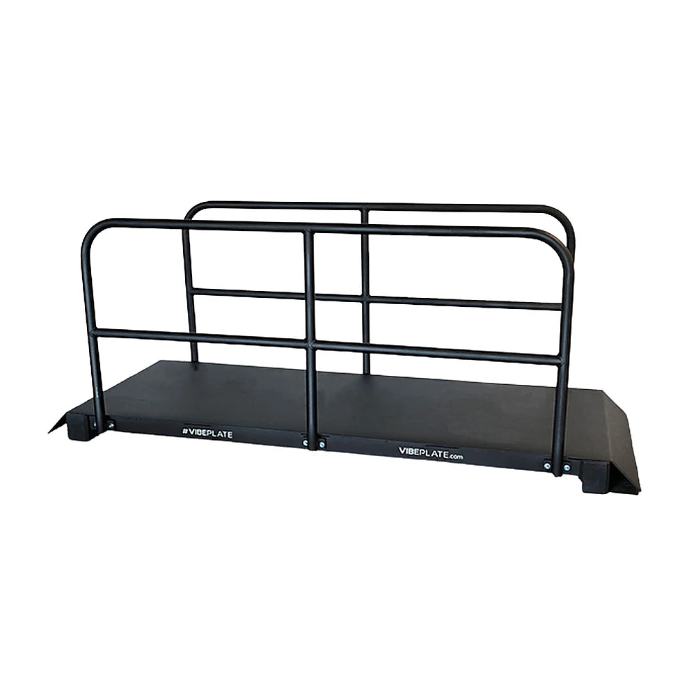 Left angled view of the VibePlate Parallel Bar Platform